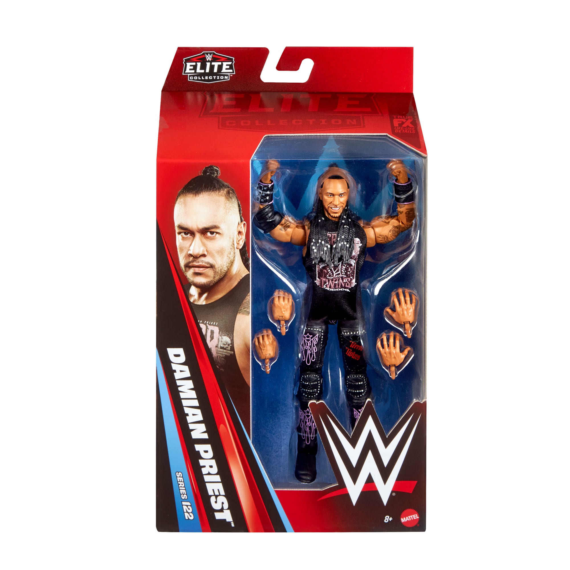 WWE Elite Damian Priest Action Figure, Series #122 Set, 6-Inch Collectible With Accessories