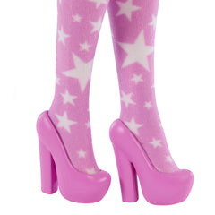 Barbie Fashionista Muñeca Deluxe Style Muñeca con Vestido Rosa con Pelo Suelto