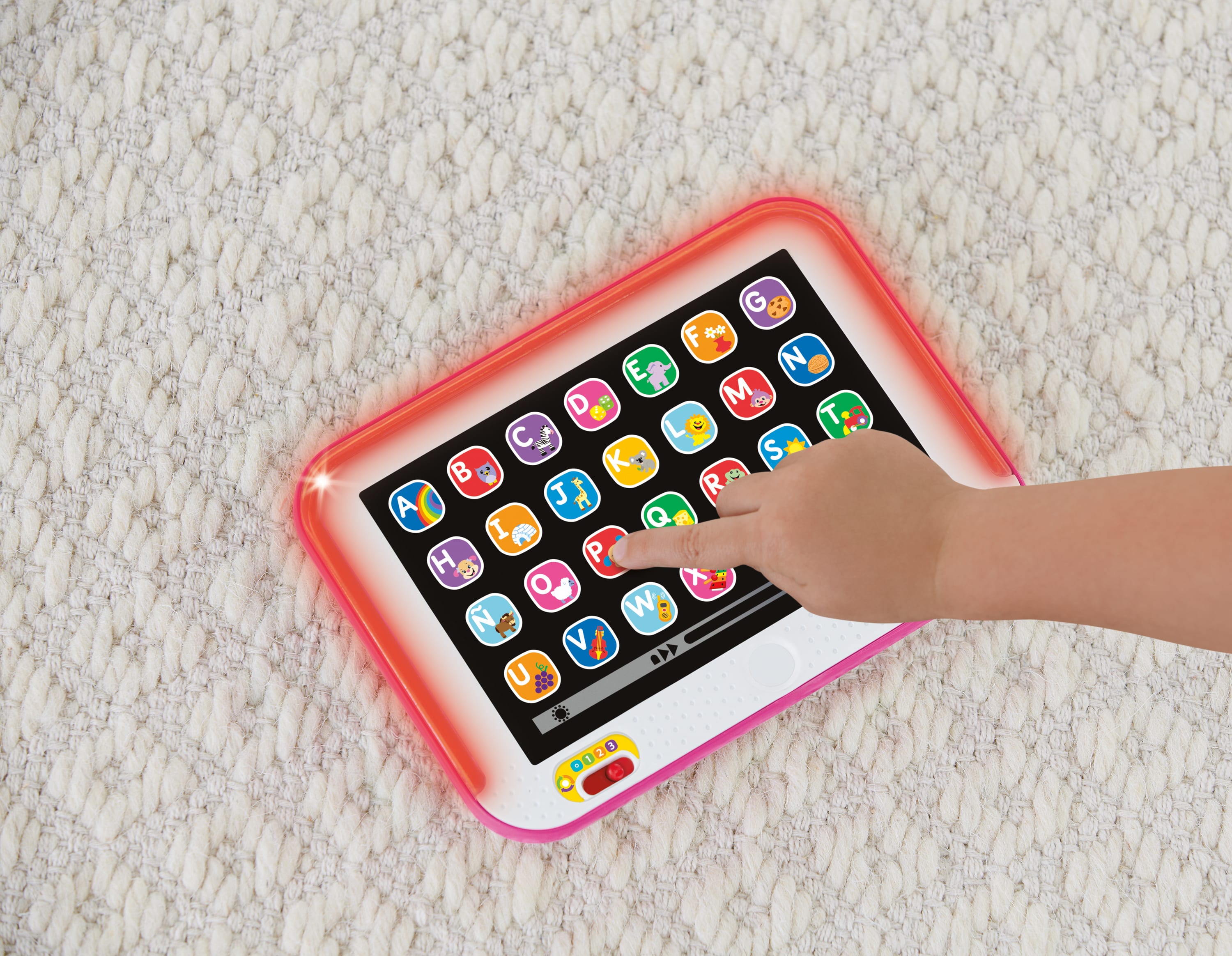 Fisher-Price Ríe y Aprende Juguete para Bebés Tablet De Aprendizaje Crece Conmigo Rosa