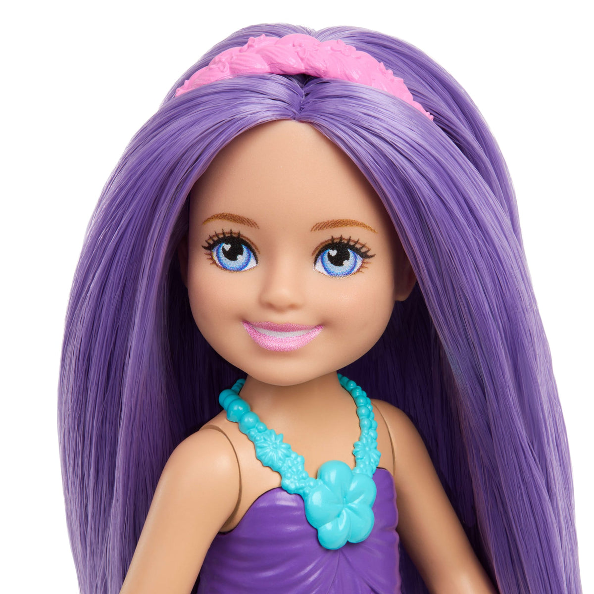 Barbie Chelsea Royal Small Doll With Purple Hair, Removable Skirt, Shoes & Hair Accessory, 6-Inch Toy