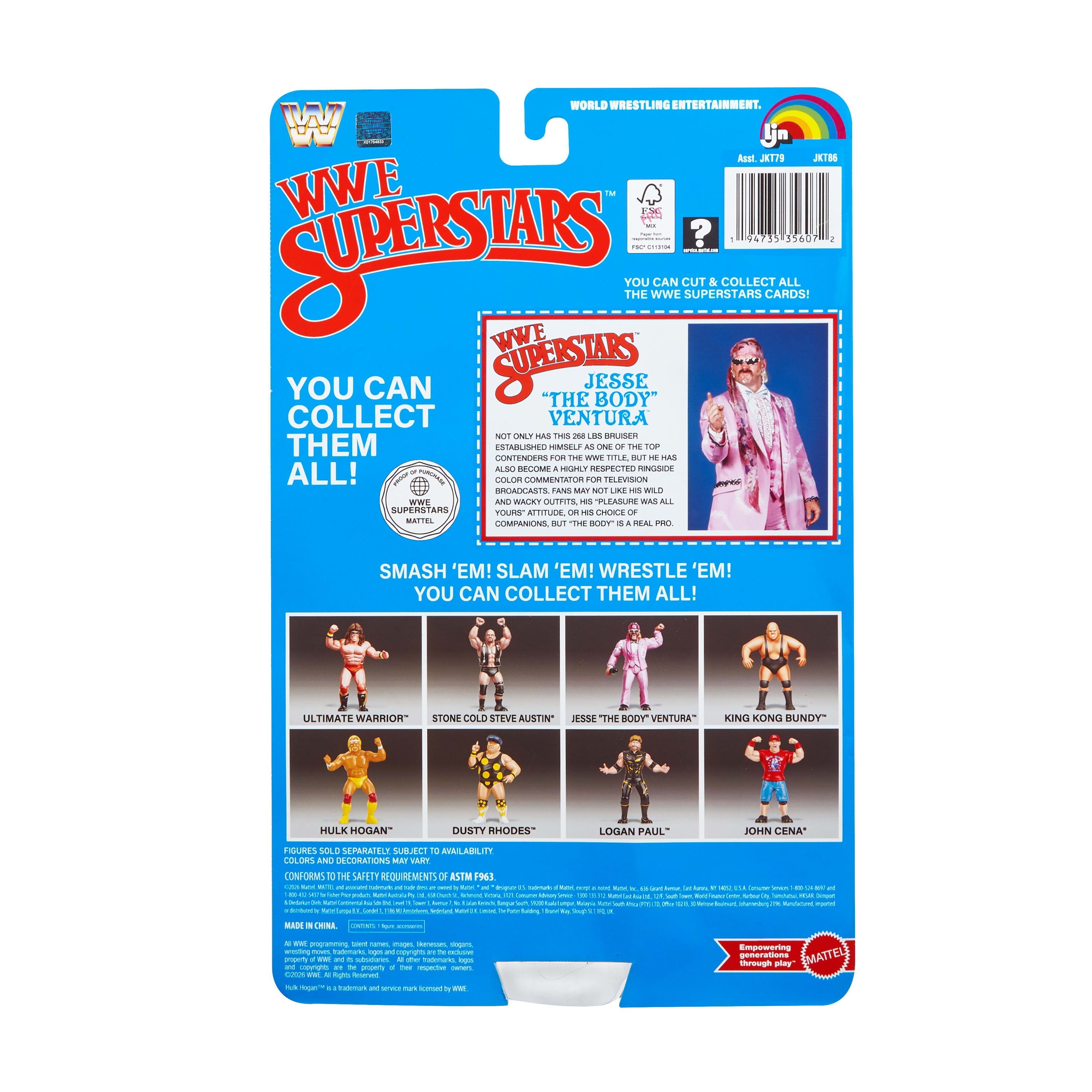 Wwe Superstars Ljn Figurine Articulée Jesse The Body Ventura