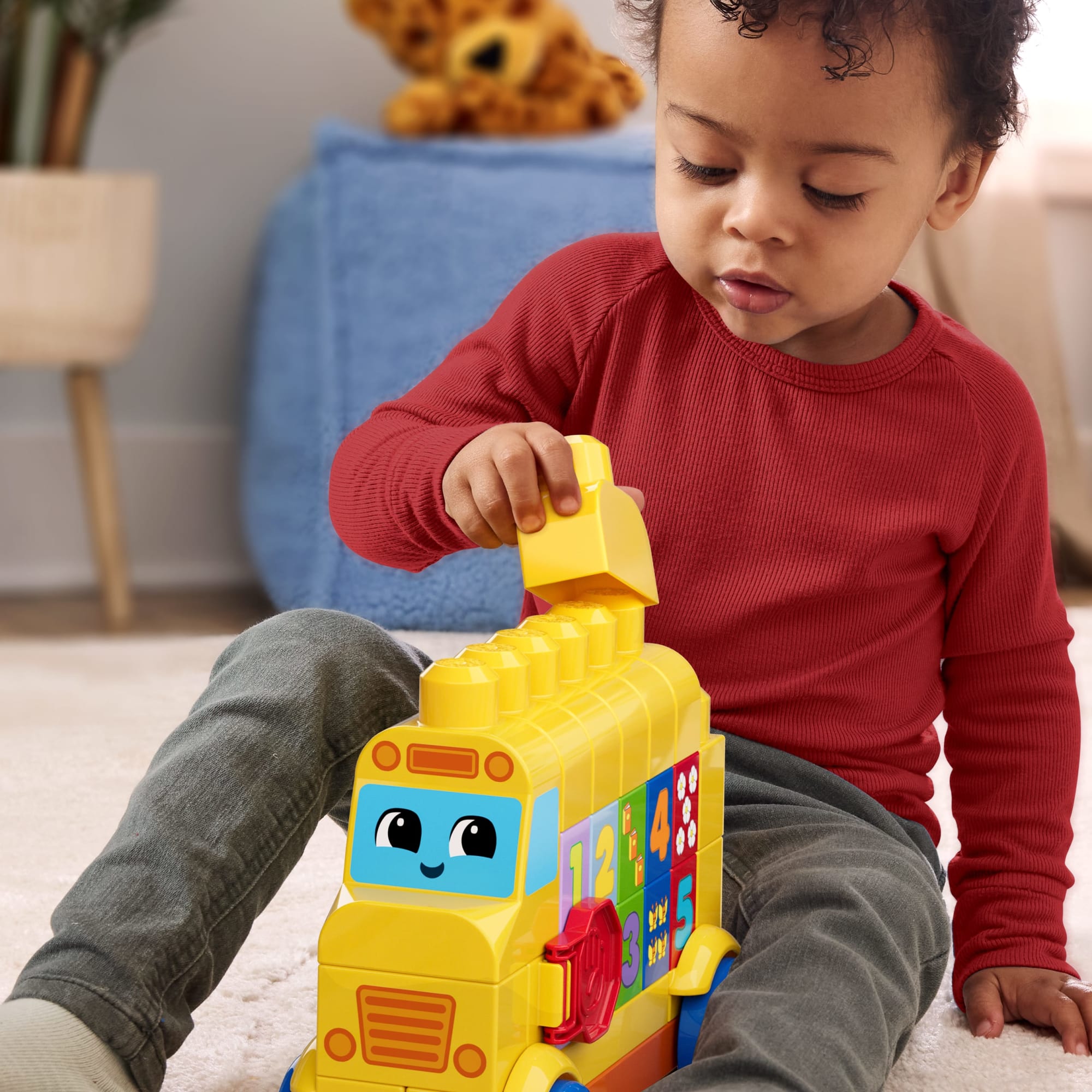 Mega Bloks Jogo de Construção Mega Bloks Ônibus dos Números Monte e Conte