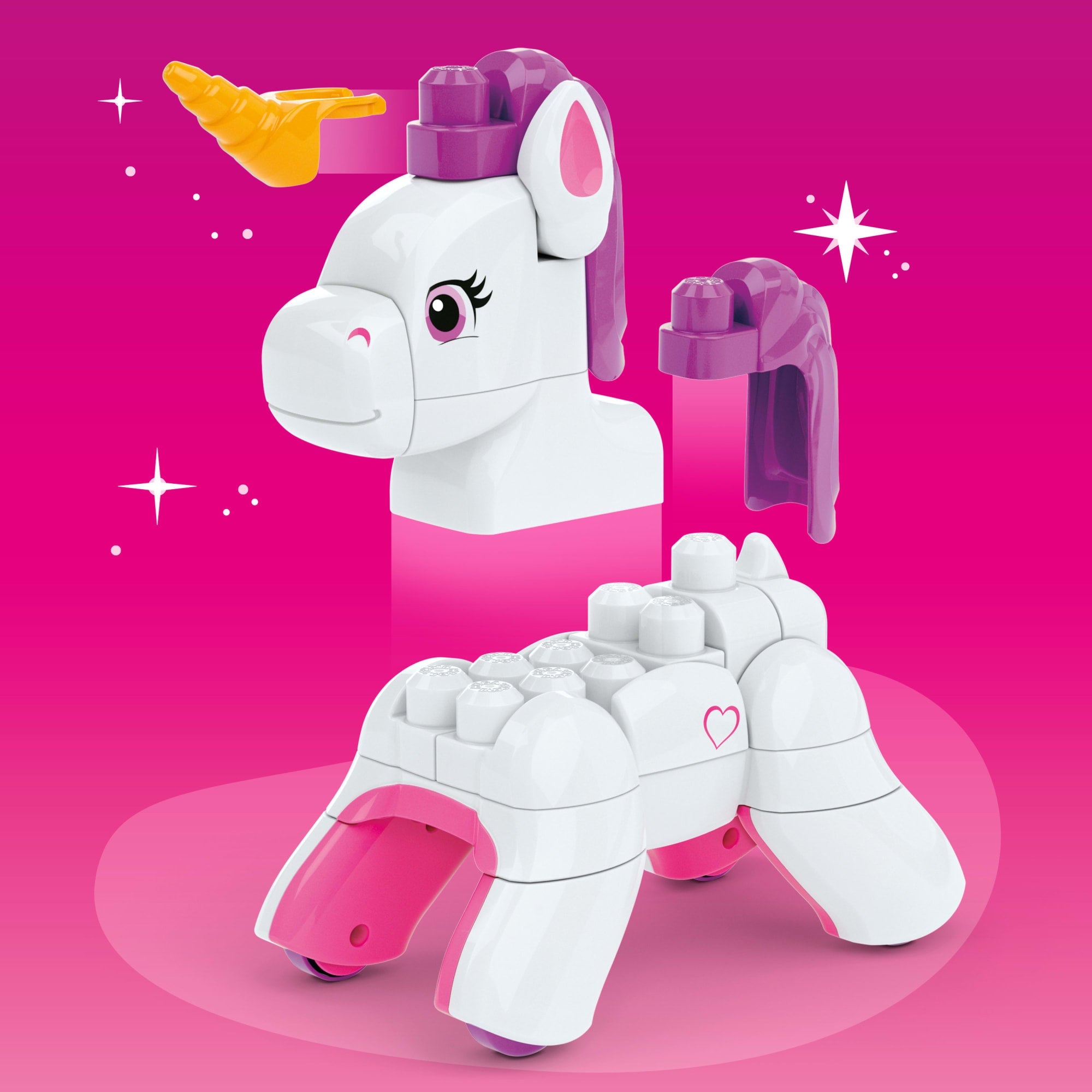 MEGA Bloks Build & Enchant Unicorn Block Toy (26 Pieces) For Kids