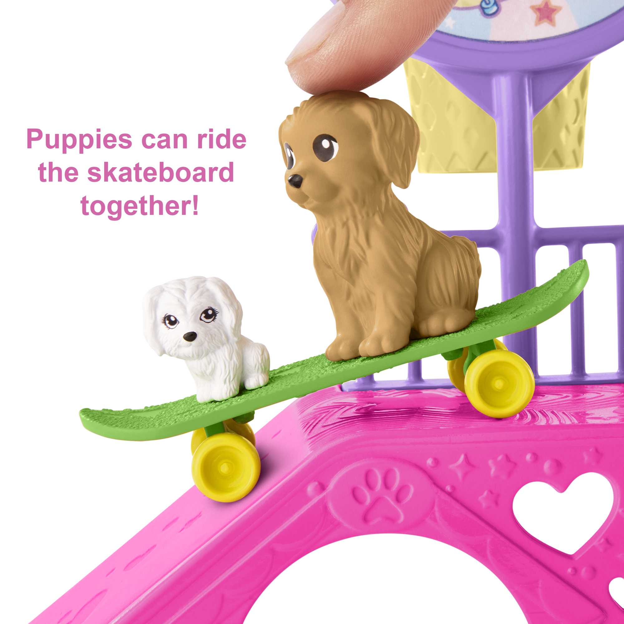 Barbie Toys, Chelsea Doll And Accessories, Skatepark Playset With 2 Puppies And 15+ Pieces