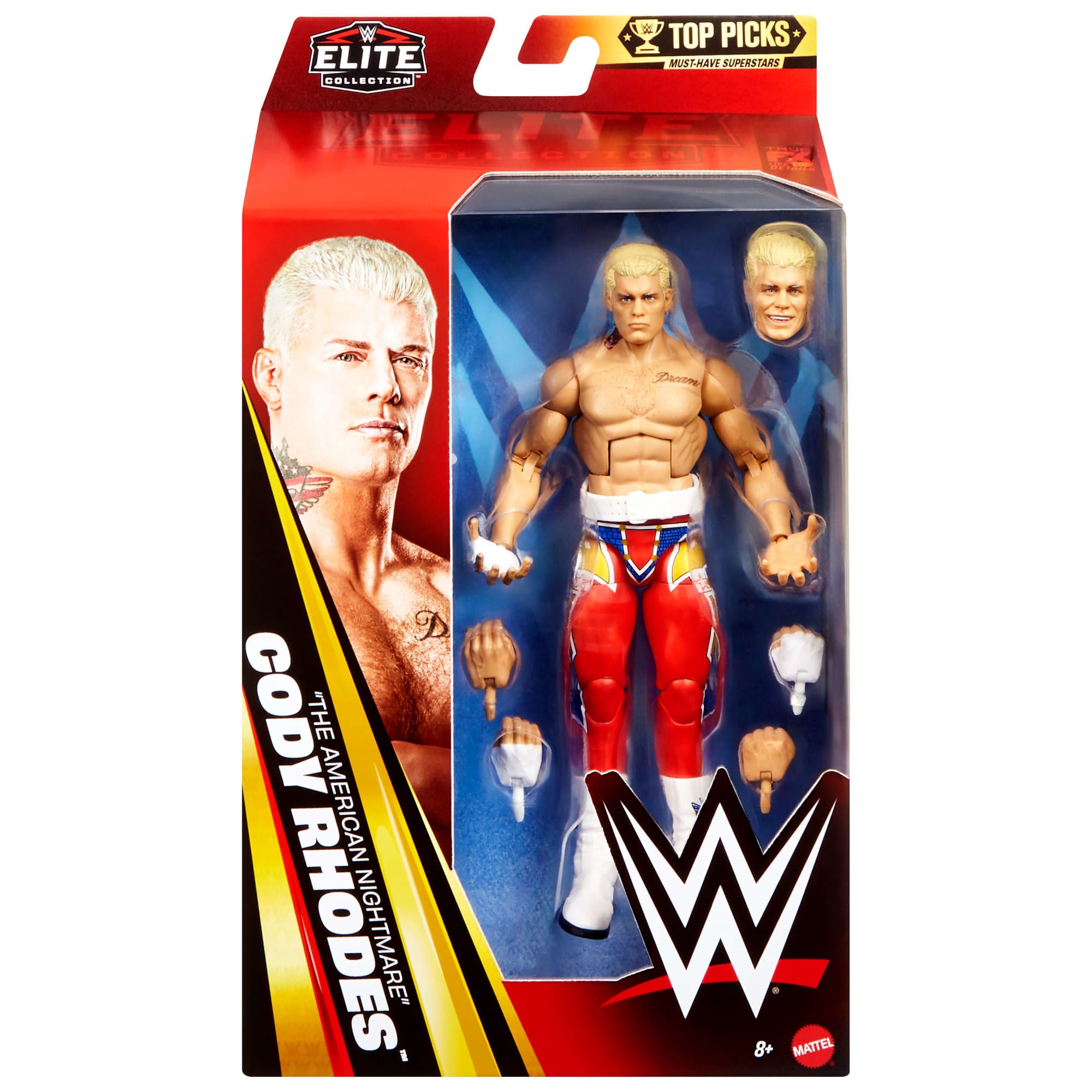 WWE Elite Collection Top Picks Cody Rhodes Action Figure & Accessories, 6-Inch Collectible Set