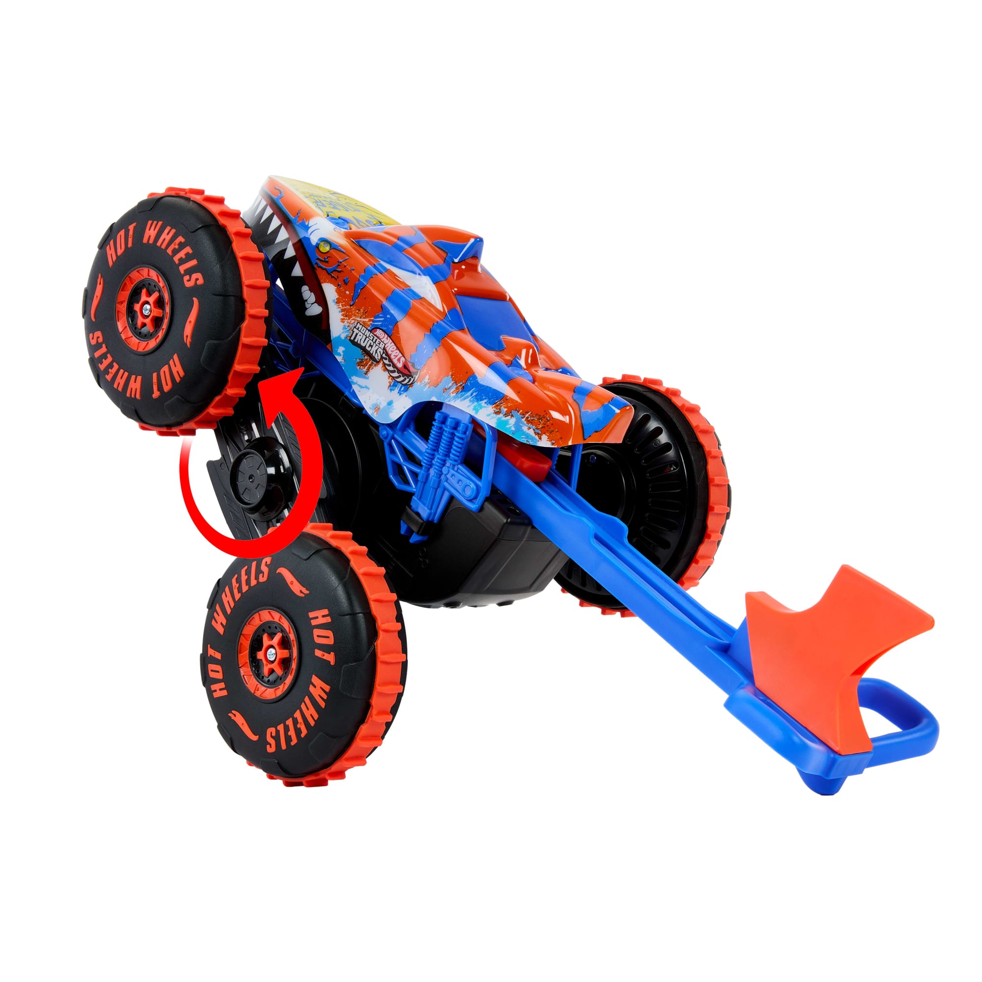 Hot Wheels Monster Trucks Vehículo a Control Remoto Tiger Shark Escalador