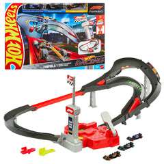 Hot Wheels Racing Formula 1 Sprint Race Circuit Track Set With 3 Die-Cast Toy Cars in 1:64 Scale