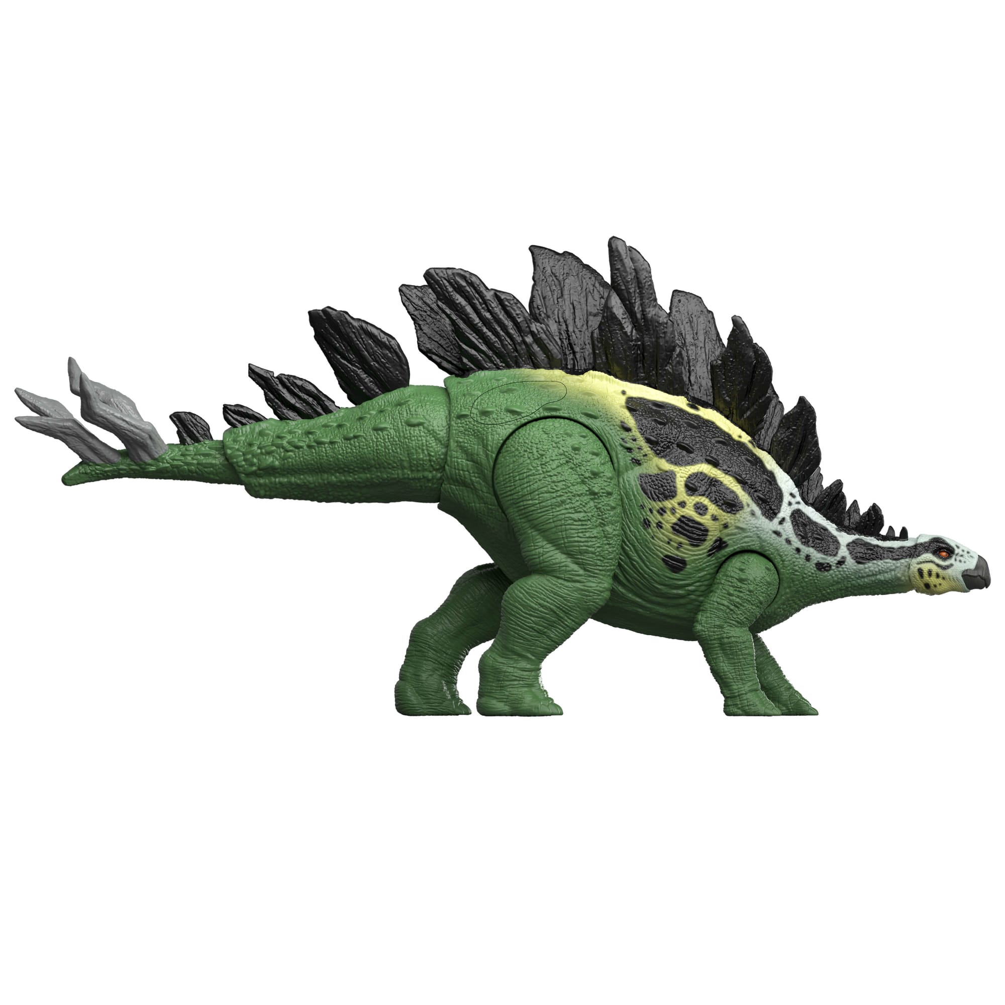 Jurassic World Gigantic Thrashers Stegosaurus Dinosaur Action Figure Toy, 2 Attacks & EVolve Feature