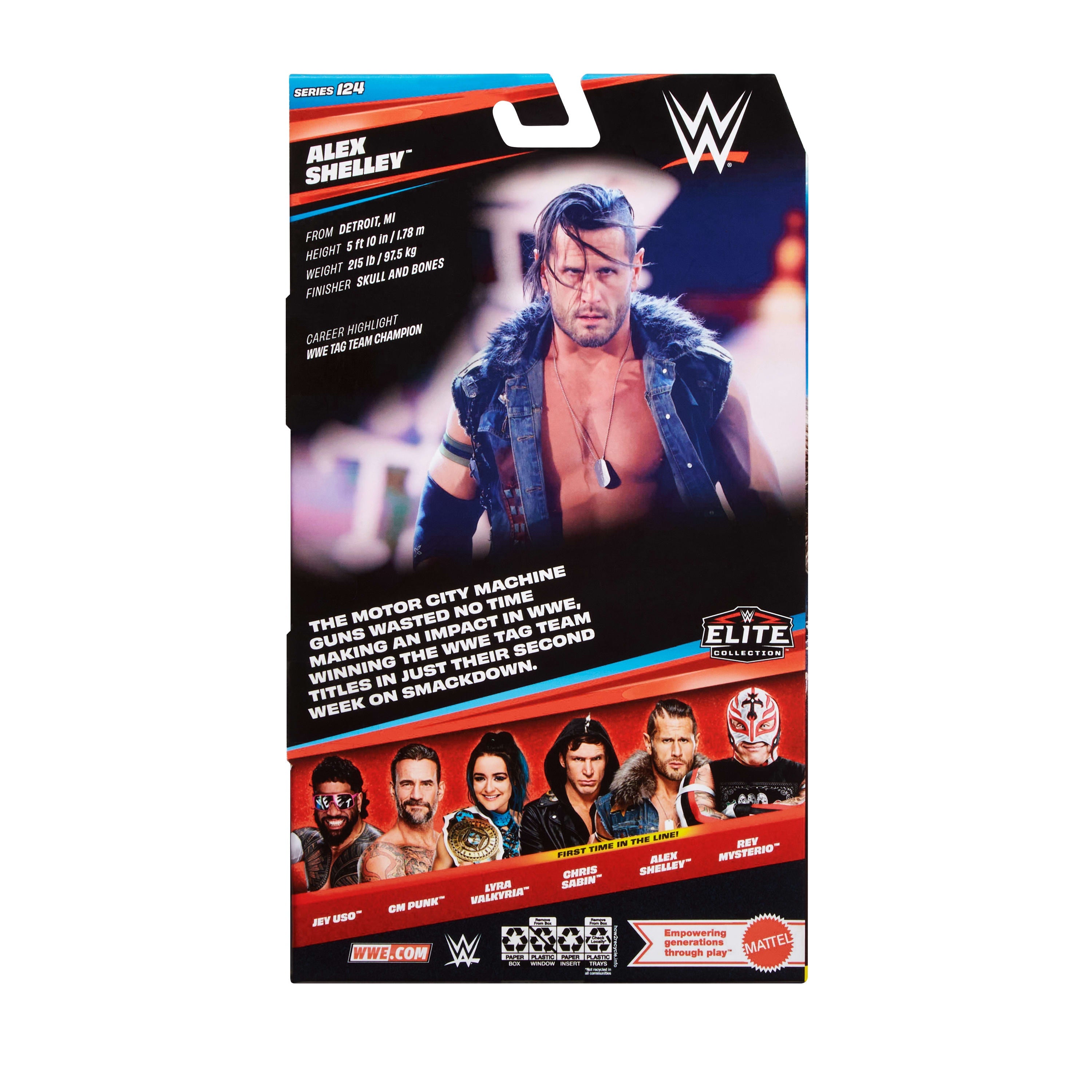 WWE Elite Alex Shelley Action Figure, Series #124, 6-inch Collectible With Articulation & Accessories