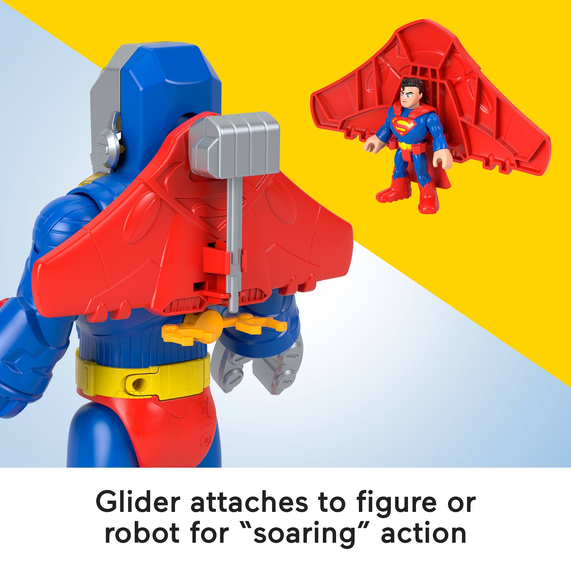 Imaginext DC Super Friends Superman insider & Exo Suit Robot With Lights & Sounds, 6 Pieces
