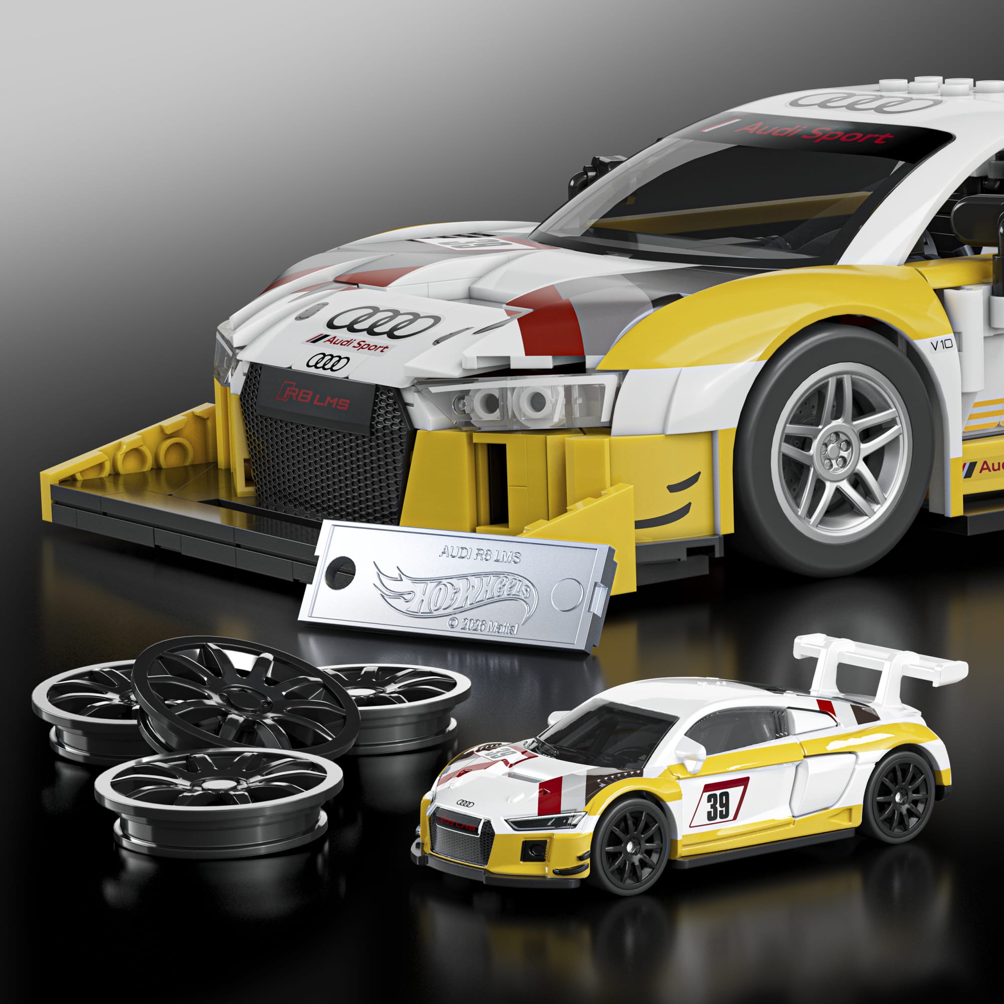 Hot Wheels Coffret de Construction Audi R8 Lms