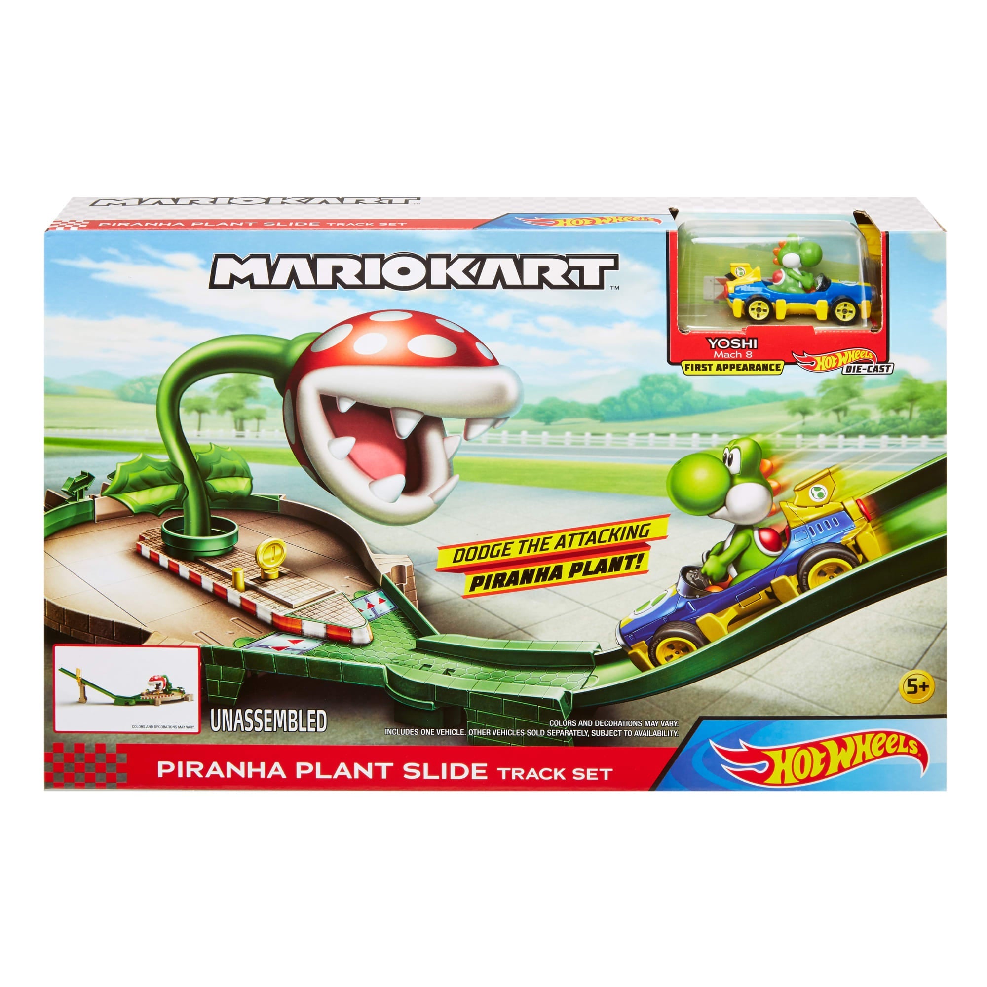 Hot Wheels Mario Kart Track Set Assortment 4 Different Tracks With Mario Kart Vehicles And Nemesis From Video Game
