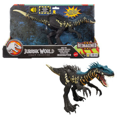 Jurassic World Reimagined Indoraptor Dinosaur Action Figure, Bold Colored Real Feel Carnivore Toy
