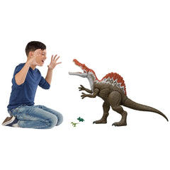 Jurassic World Super Colossal Spinosaurus Pack, 36 inch Long Dinosaur Toy & 2 Mini Figures