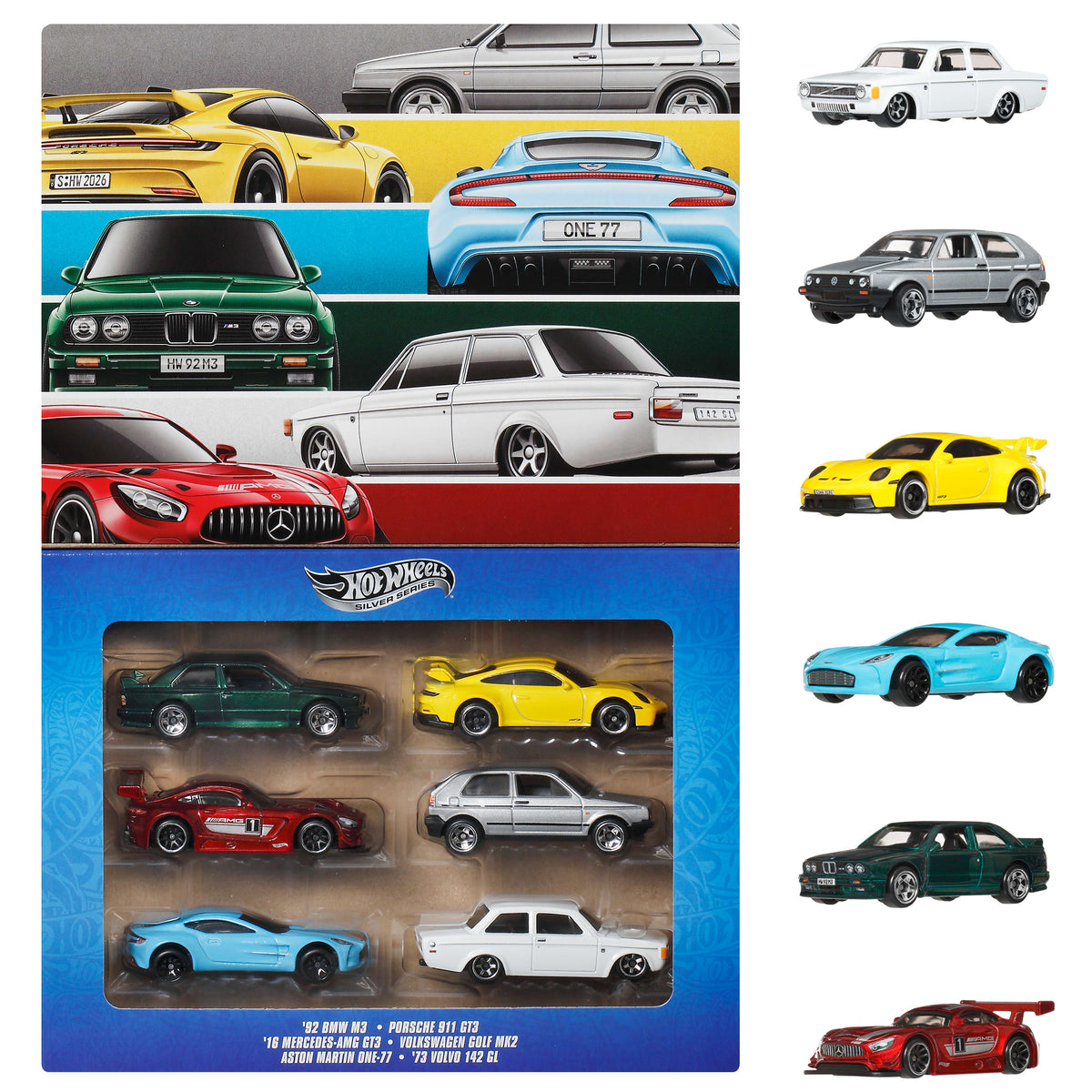 Hot Wheels-Coffret Euro Style-Coffret 6 Véhicules Européens