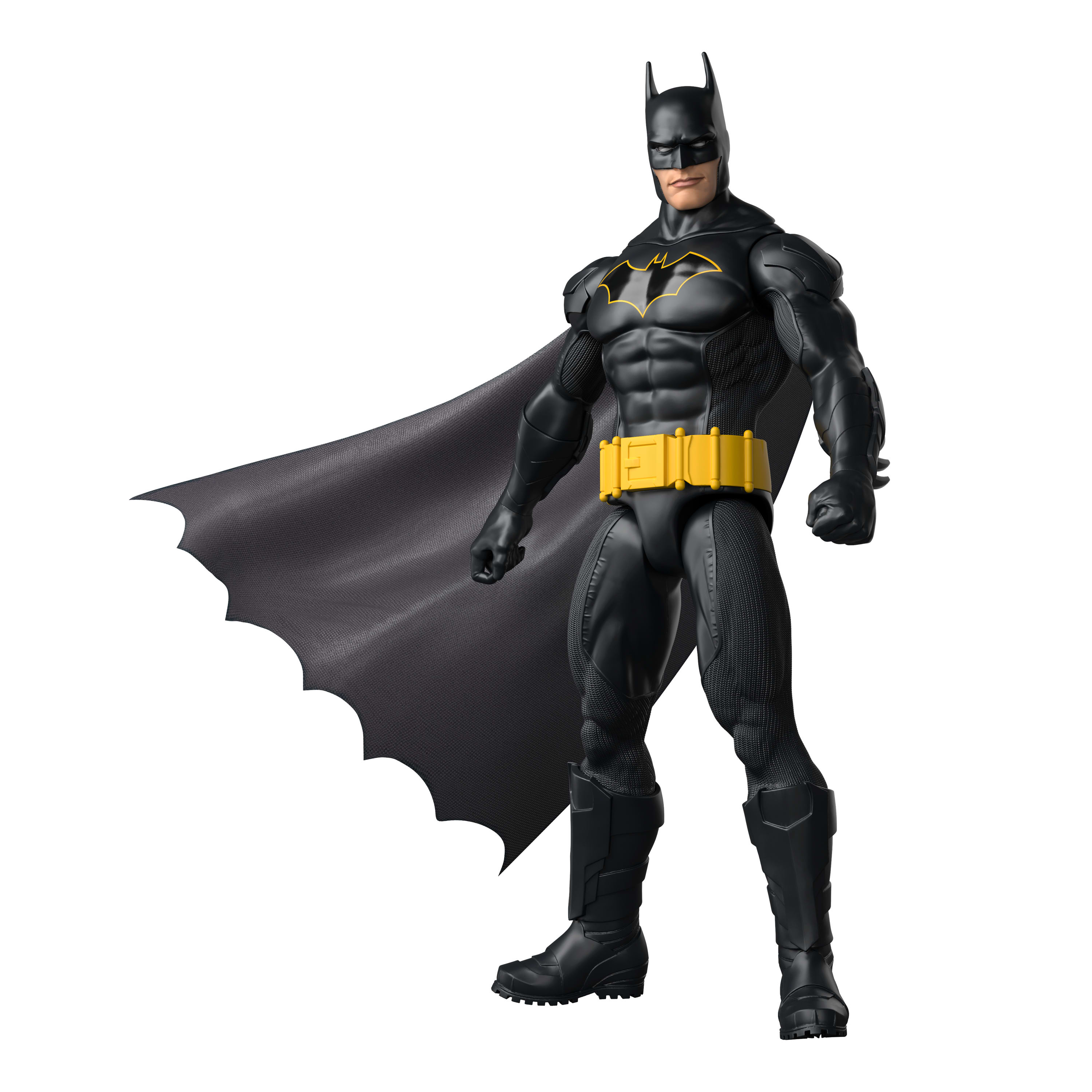DC 12-inch Batman Action Figure, Black Batsuit, 7 Points Of Articulation