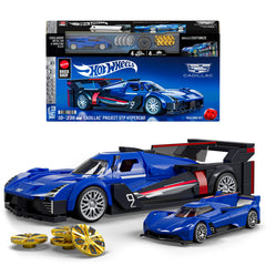 Mattel Brick Shop Hot Wheels Cadillac Project Gtp Hypercar Building Toy Kit (236 Pieces), For Collectors