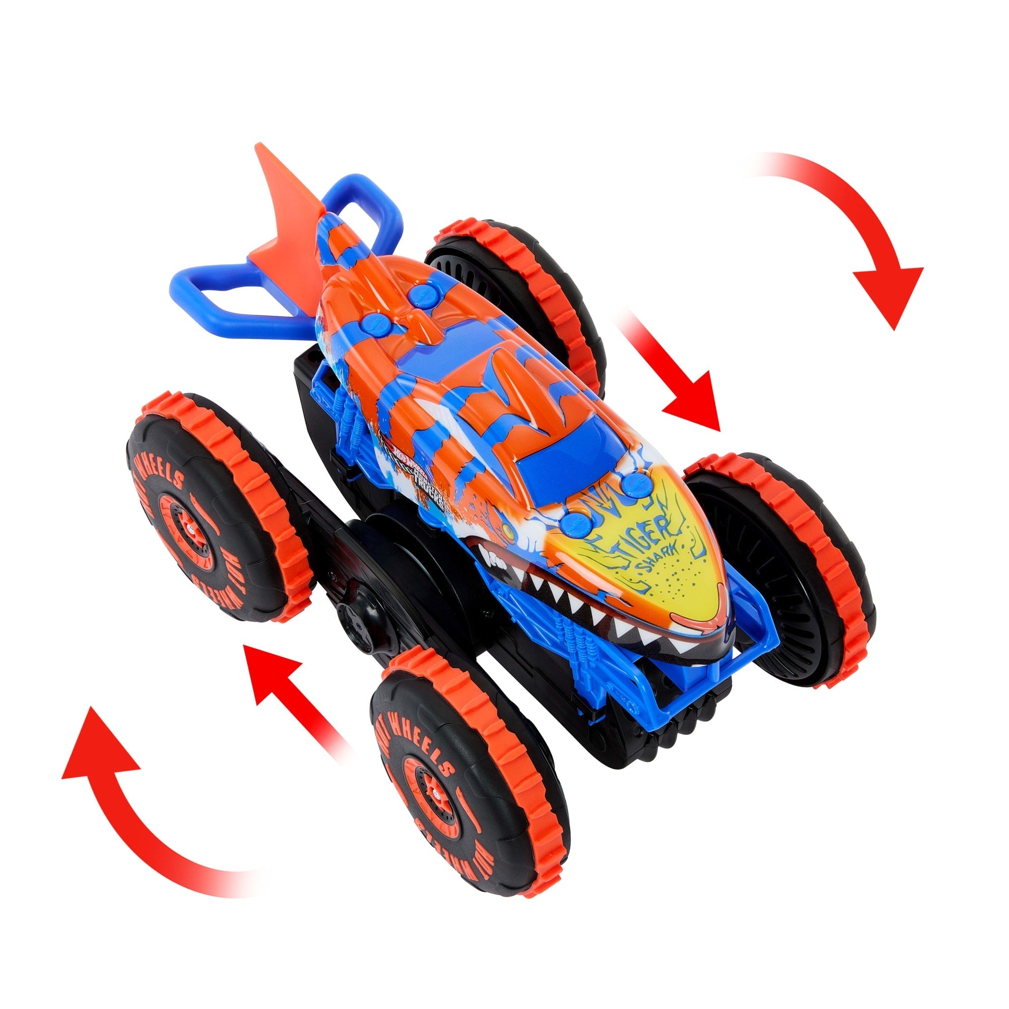 Hot Wheels Monster Trucks Vehículo a Control Remoto Tiger Shark Escalador