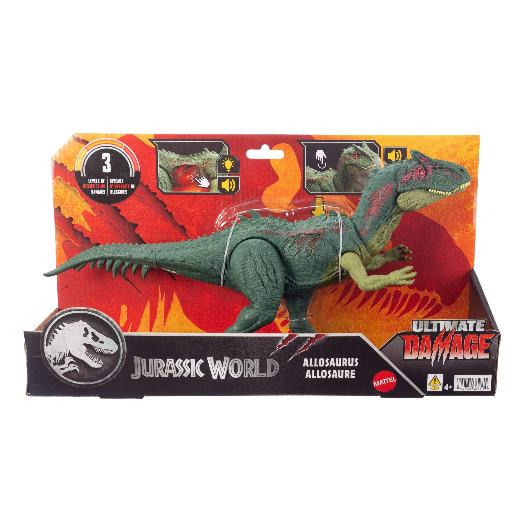 Jurassic World Renaissance-Ultimate Damage-Figurine Allosaure Lumineux