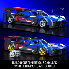 Mattel Brick Shop Hot Wheels Cadillac Project Gtp Hypercar Building Toy Kit (236 Pieces), For Collectors