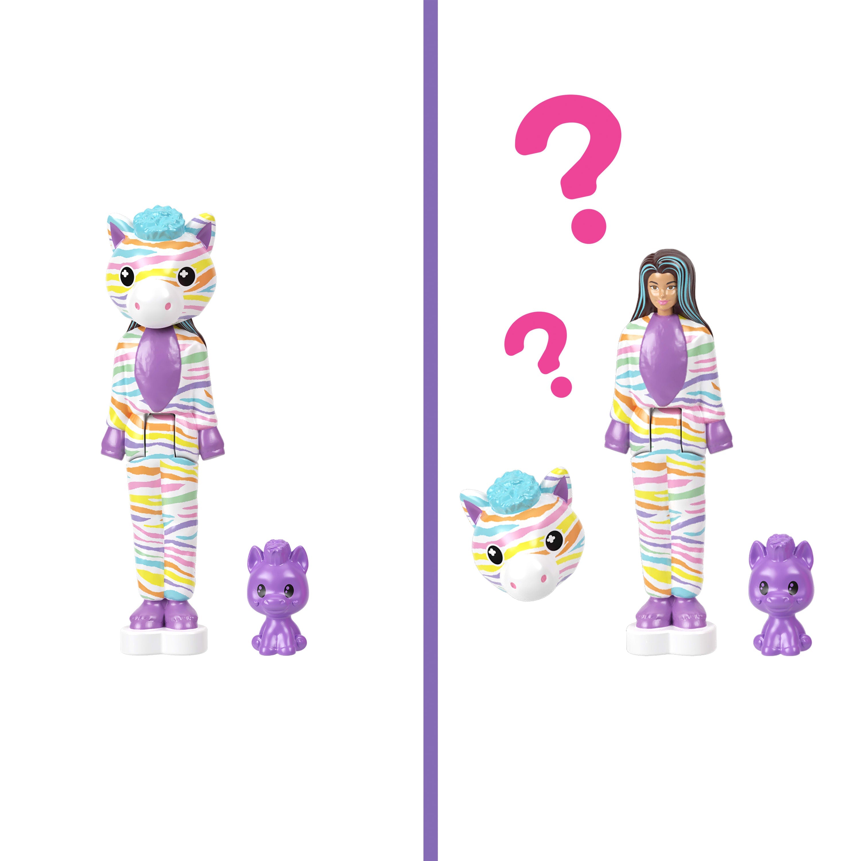 Barbie Mini Barbie Land 5 Dolls Reveal Pack, 1.5-Inch Mini Dolls With Surprise Reveal & Sensory Play Piece