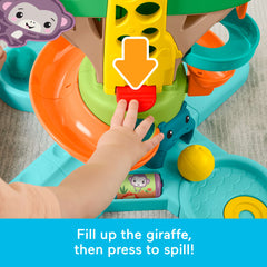 Fisher-Price Sit-To-Stand Jungle Tree, Baby To Toddler Musical Ball Drop Play Center, 6 Balls