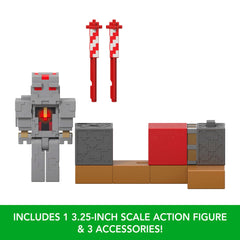 Minecraft ProtectorS Firework Launcher Action Figure & Accessories Set, 3.25-Inch Scale Collectible