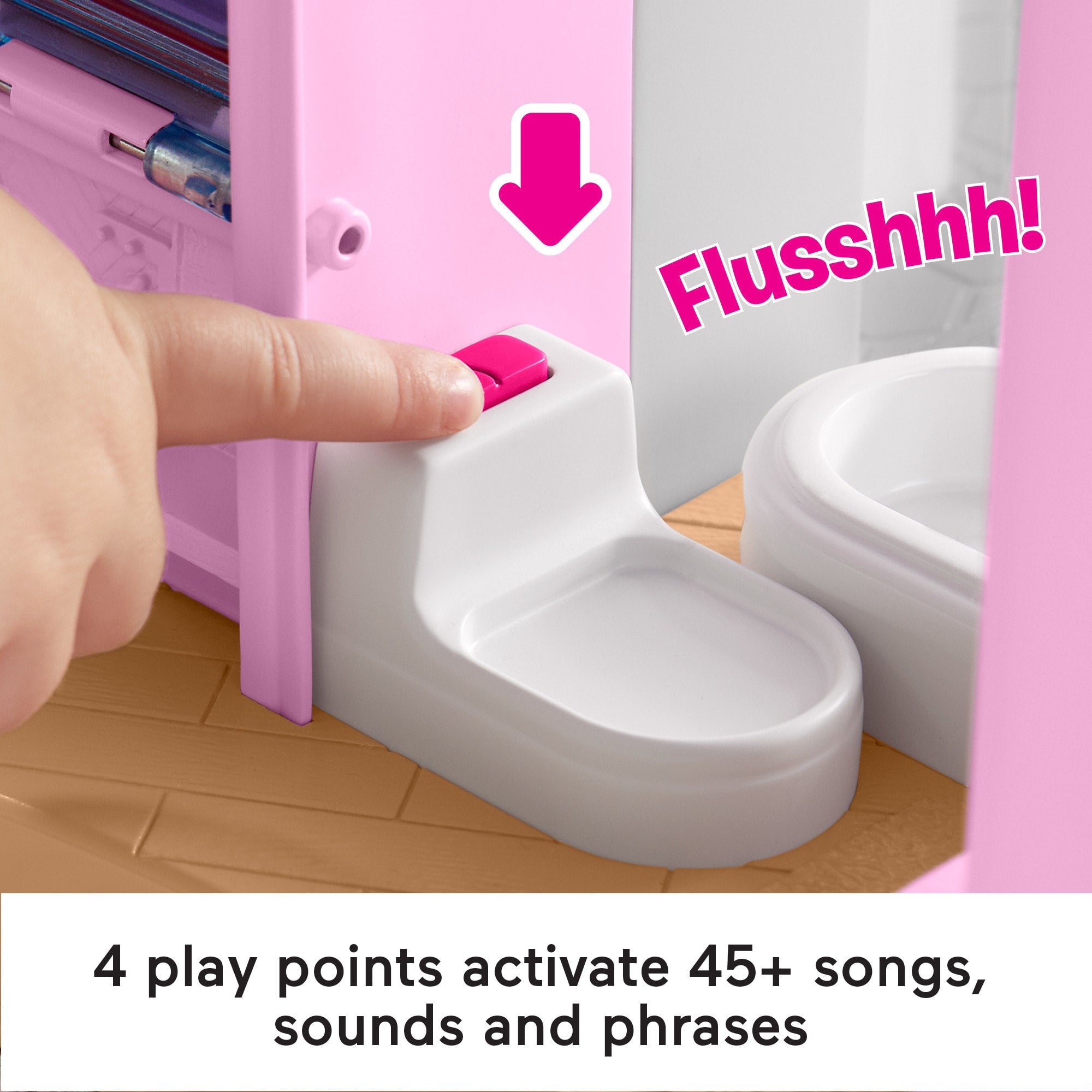 Fisher-Price Little People Barbie Little Dreamhouse Toddler Playset With Music & Lights, 7 Pieces