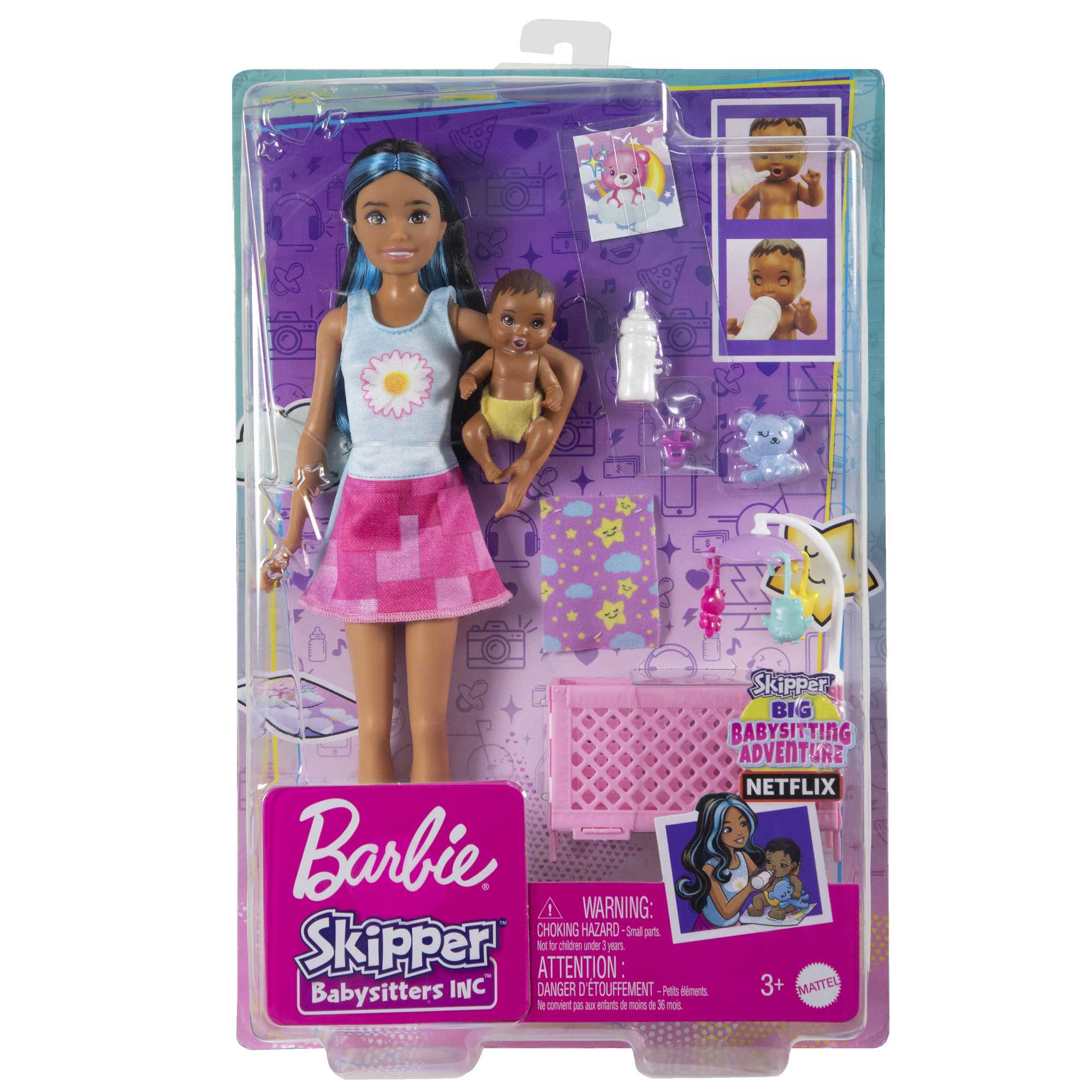 Barbie Doll And Accessories, Skipper Babysitter Crib Playset