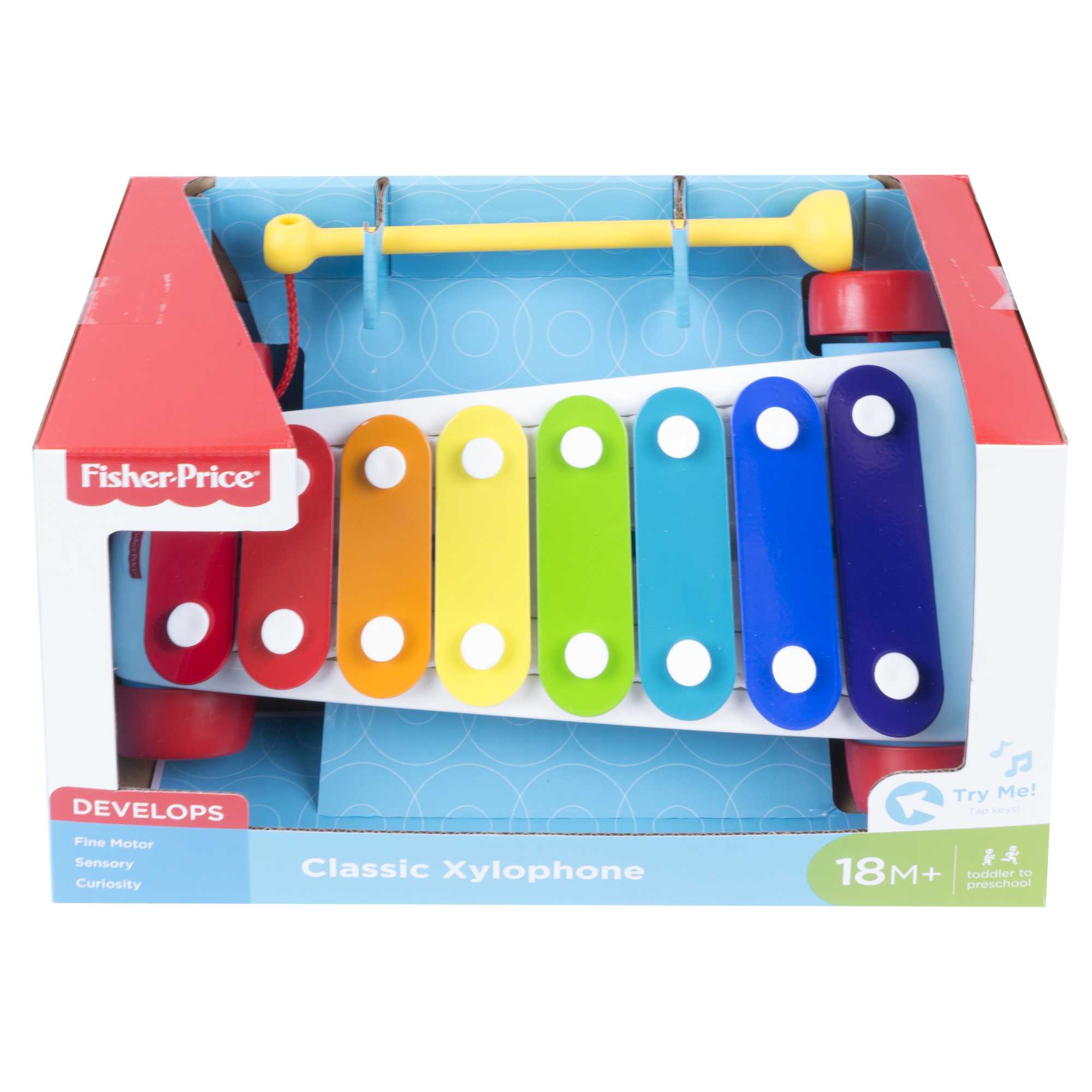 Fisher-Price Classic Xylophone Toddler Pretend Musical Instrument Pull Toy