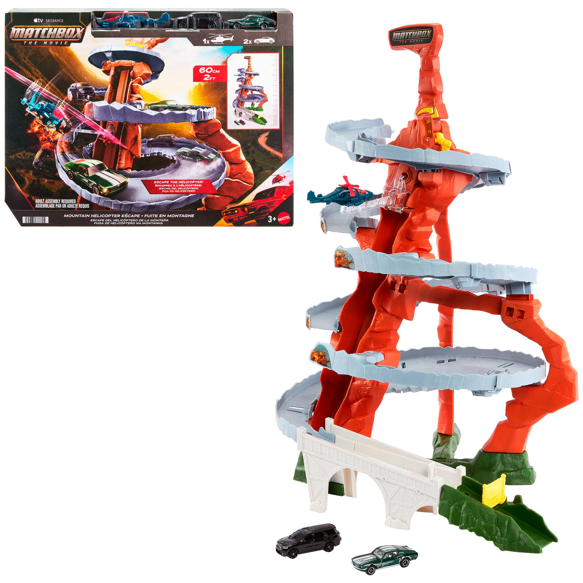 Matchbox Set de Jogo Conjunto de Brinquedo Filme Pista De Fuga de Helicoptero Na Montanha