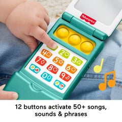 Fisher-Price Laugh & Learn Flip Phone, Baby & Toddler Musical Learning Activity Toy