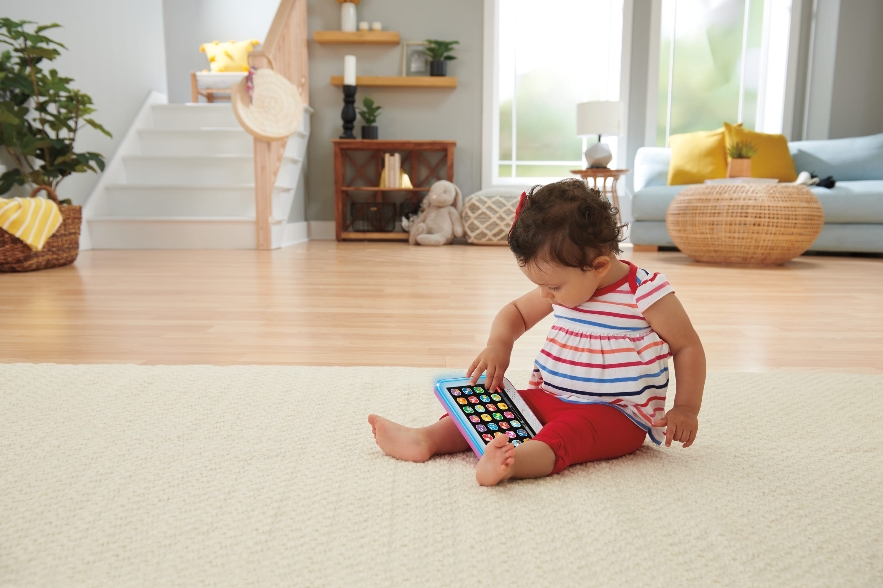 Fisher-Price Ríe y Aprende Juguete para Bebés Tablet De Aprendizaje Crece Conmigo Rosa