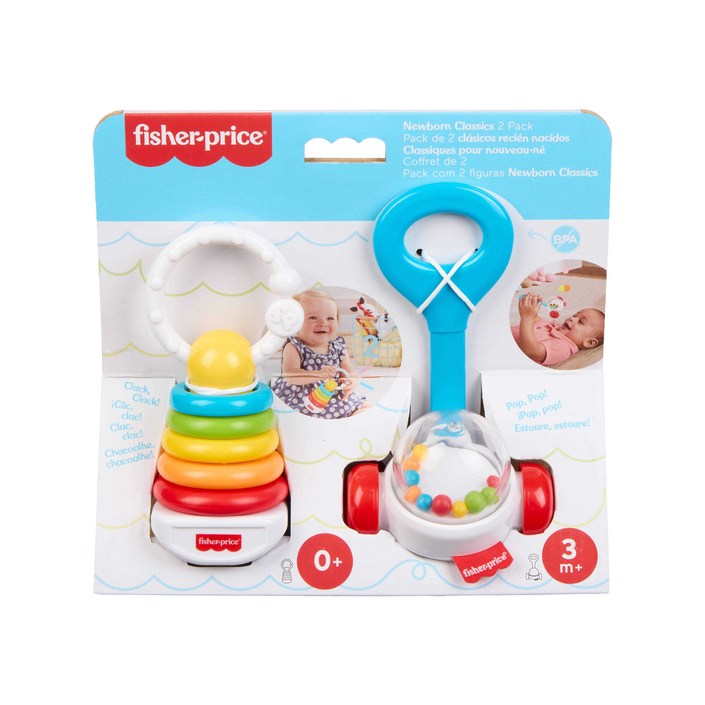 Fisher-Price Baby Brinquedo para Bebês Conjunto básicos divertidos