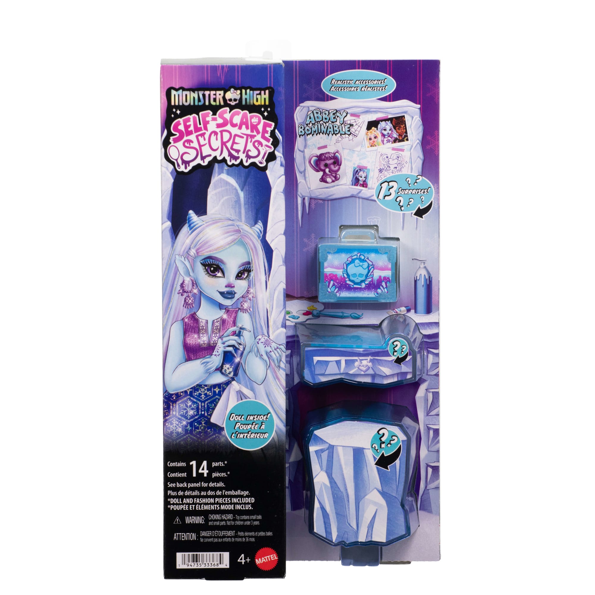 Monster High Self-Scare Secrets Abbey Bominable Fashion Doll With 13 Realistic Accessories