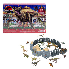 Jurassic World Island Visitor Advent Calendar, 24 Days Toy Surprises, 19 Dinosaur Minis