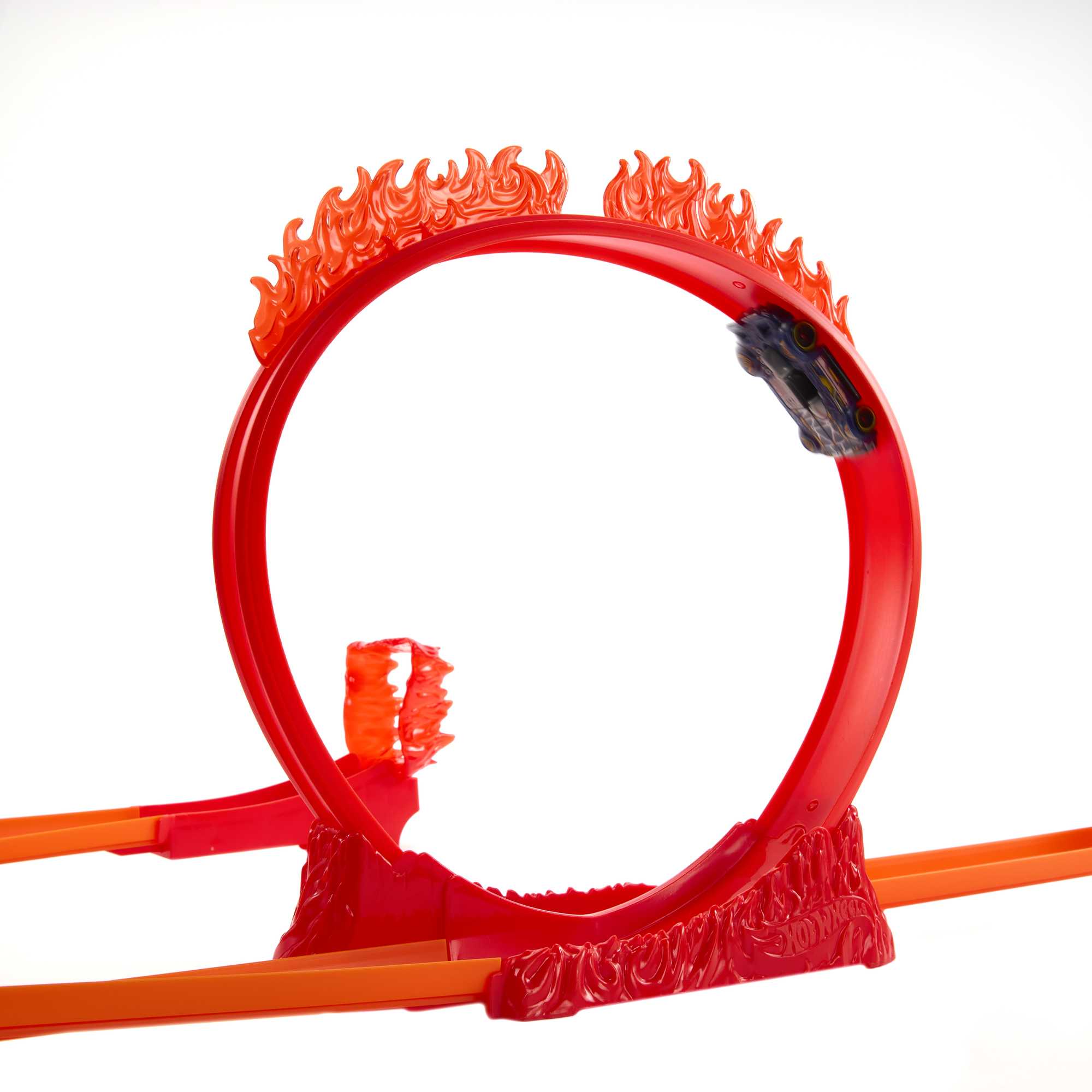 Hot Wheels Fire-Themed Track Building Set With 1 Hot Wheels Toy Car