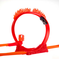 Hot Wheels Fire-Themed Track Building Set With 1 Hot Wheels Toy Car