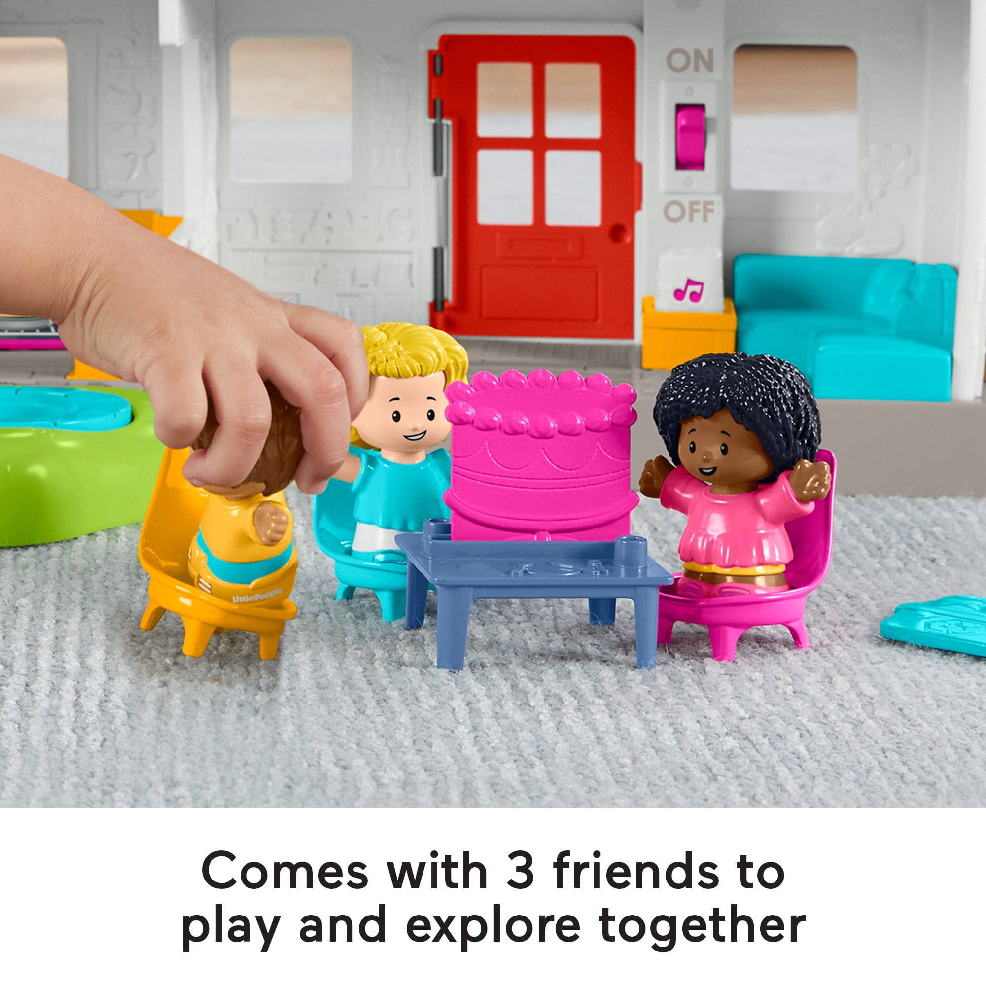 Fisher-Price Little People Friends Together Play House Toddler Learning Playset, 10 Pieces