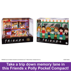 Polly Pocket Friends Compact Playset With 6 Character Dolls & 9 Accessories, Coffee Cup Exterior