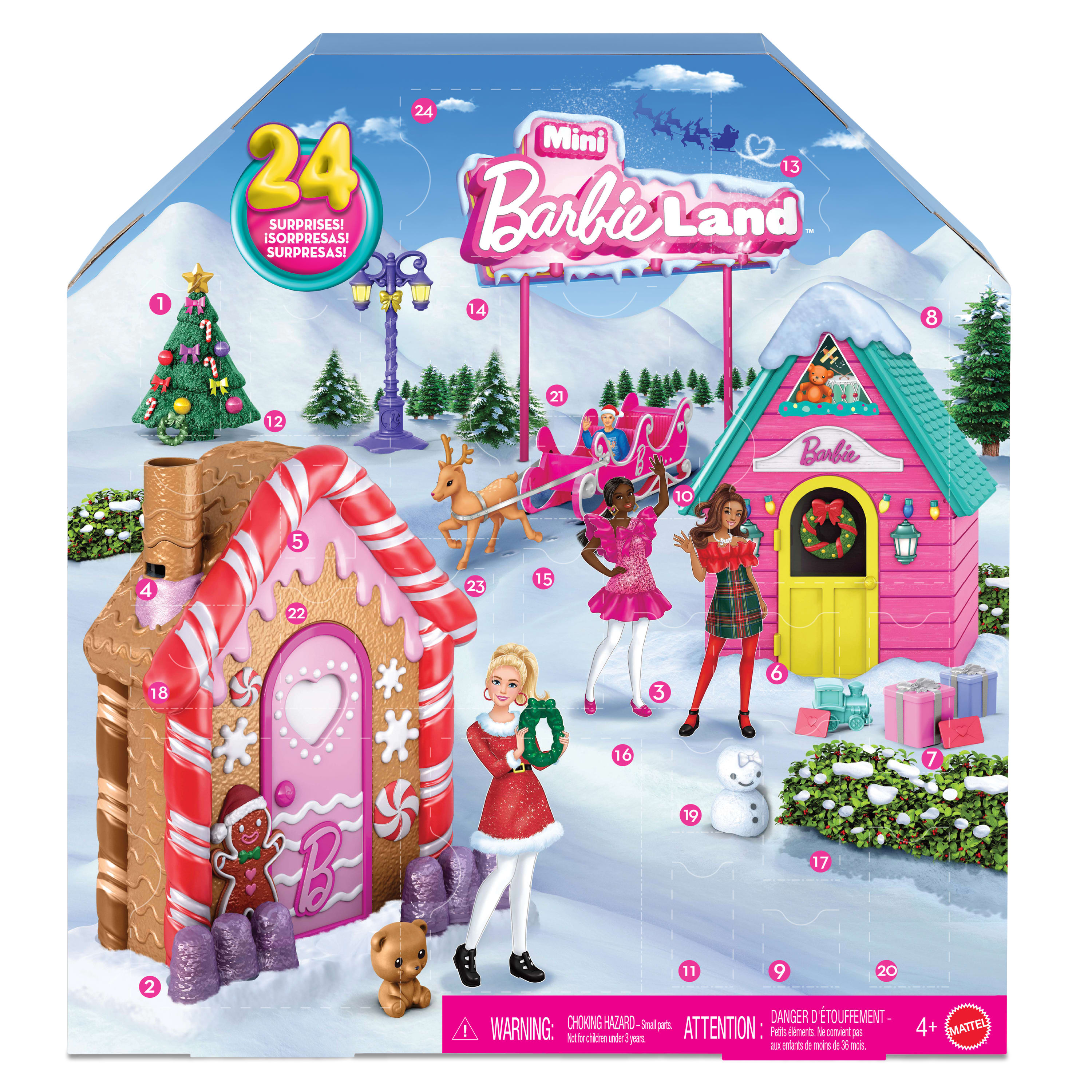 Barbie Mini Barbieland Collectible Advent Calendar With 1.5-Inch Dolls & 24 Days Of Surprises