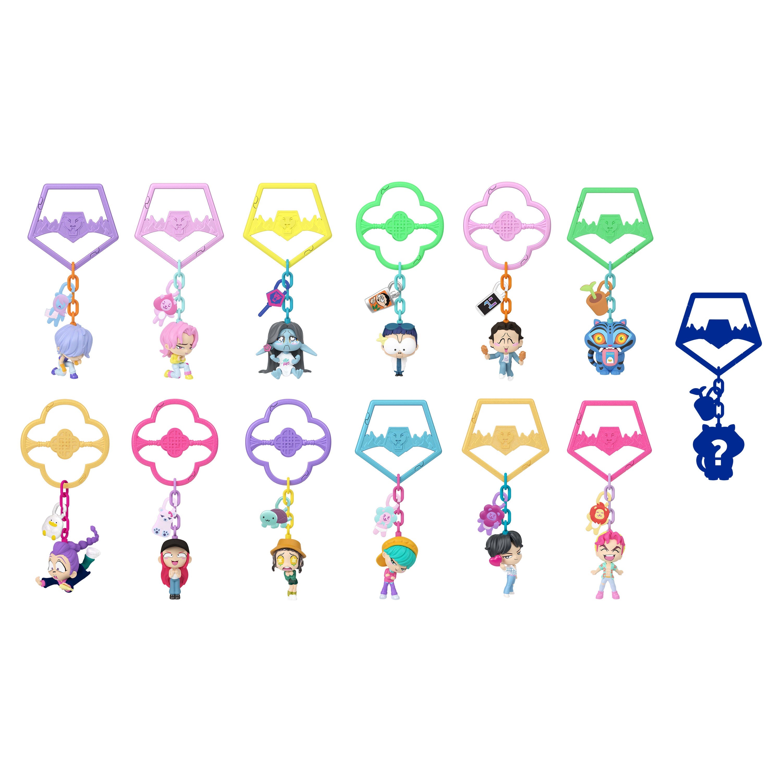 KPop Demon Hunters, Mini Collectible Keychain Figures, Huntr/X, Saja Boys, Derpy, Sussie, & Accessories