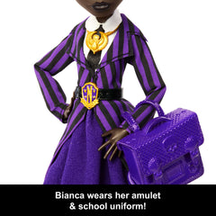 Monster High X Wednesday Collectible Doll, Bianca Barclay in Nevermore Academy Uniform
