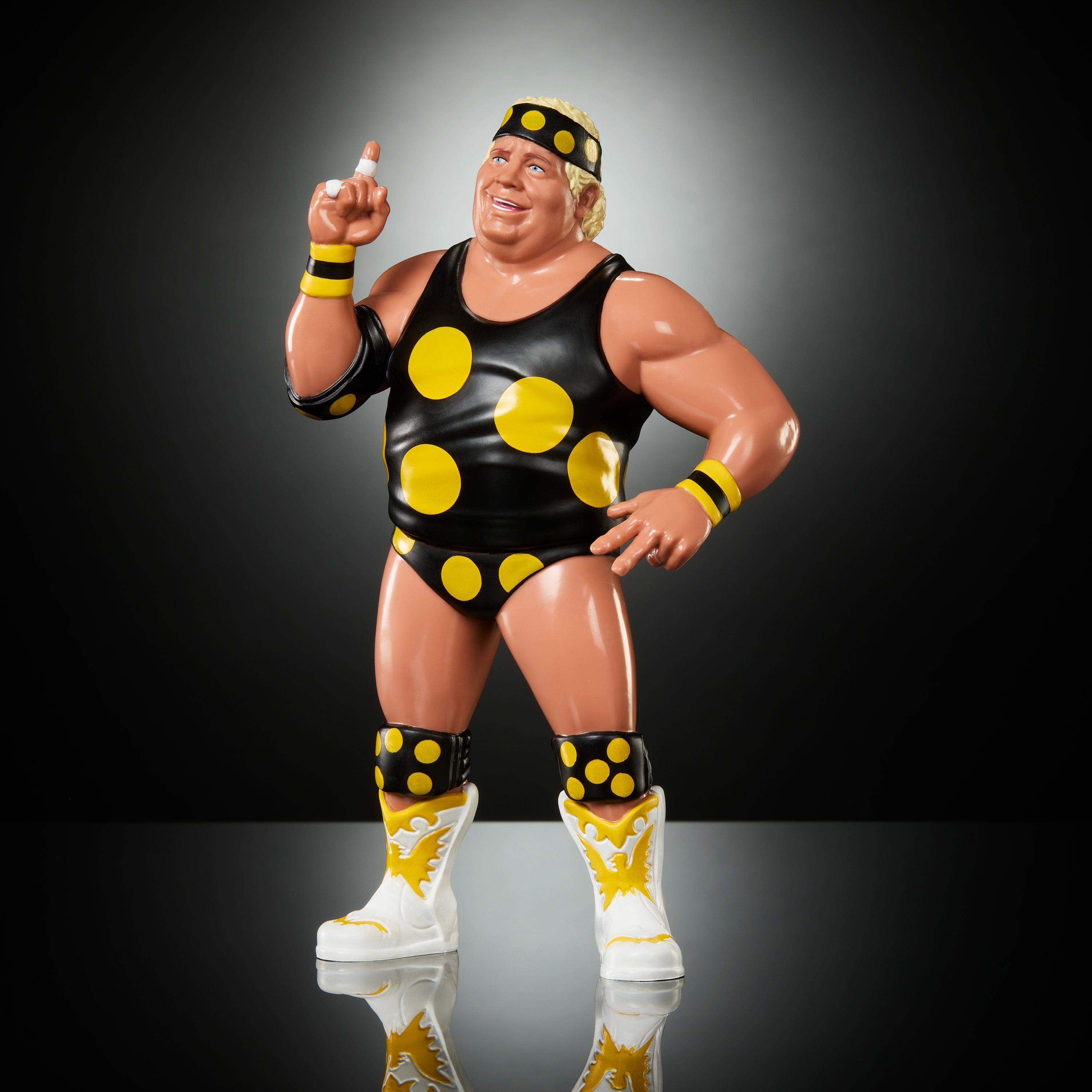 WWE Ljn Superstars Dusty Rhodes Action Figure, 1980s Retro 8-inch Collectible Toy