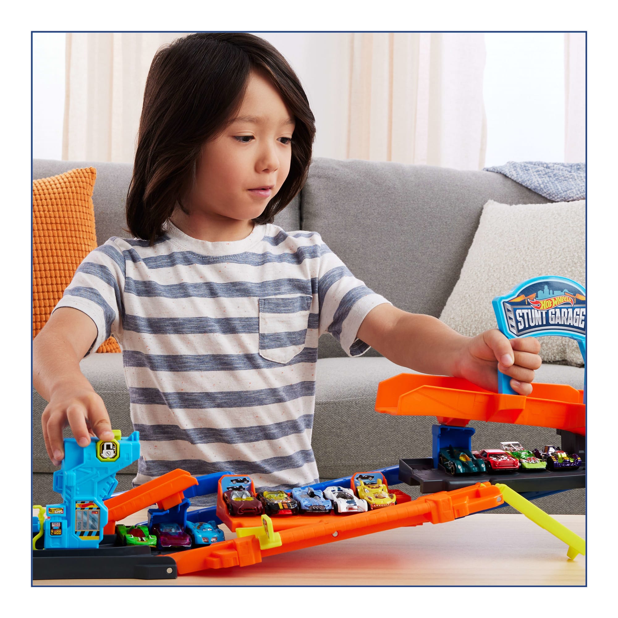 Hot Wheels City Pista de Juguete Pista Garage de acrobacias