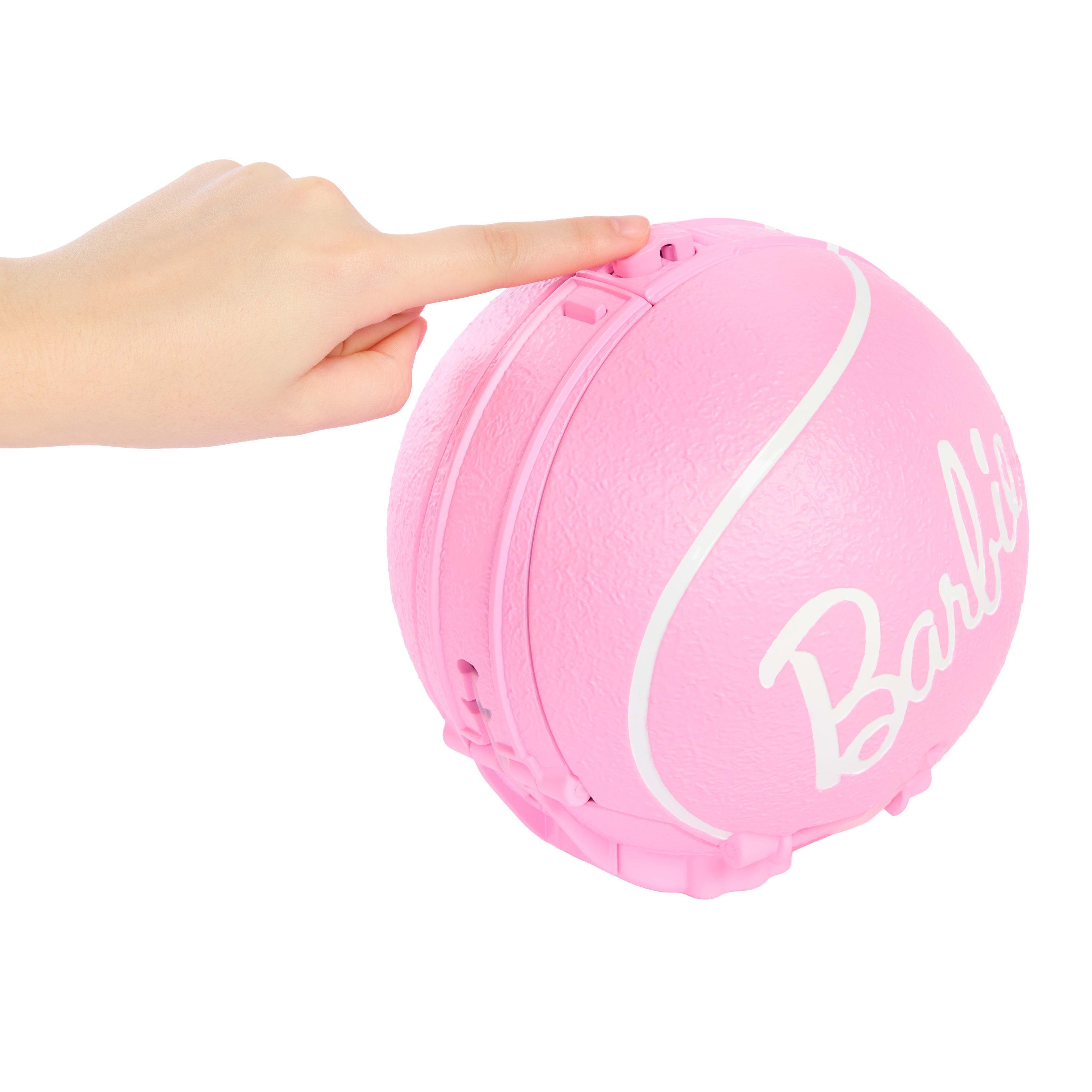 Barbie Team Barbie Roll And Reveal Tennis Player Doll And Accessories With Brunette Fashion Doll, 8 Surprises & Tennis Ball Encasement