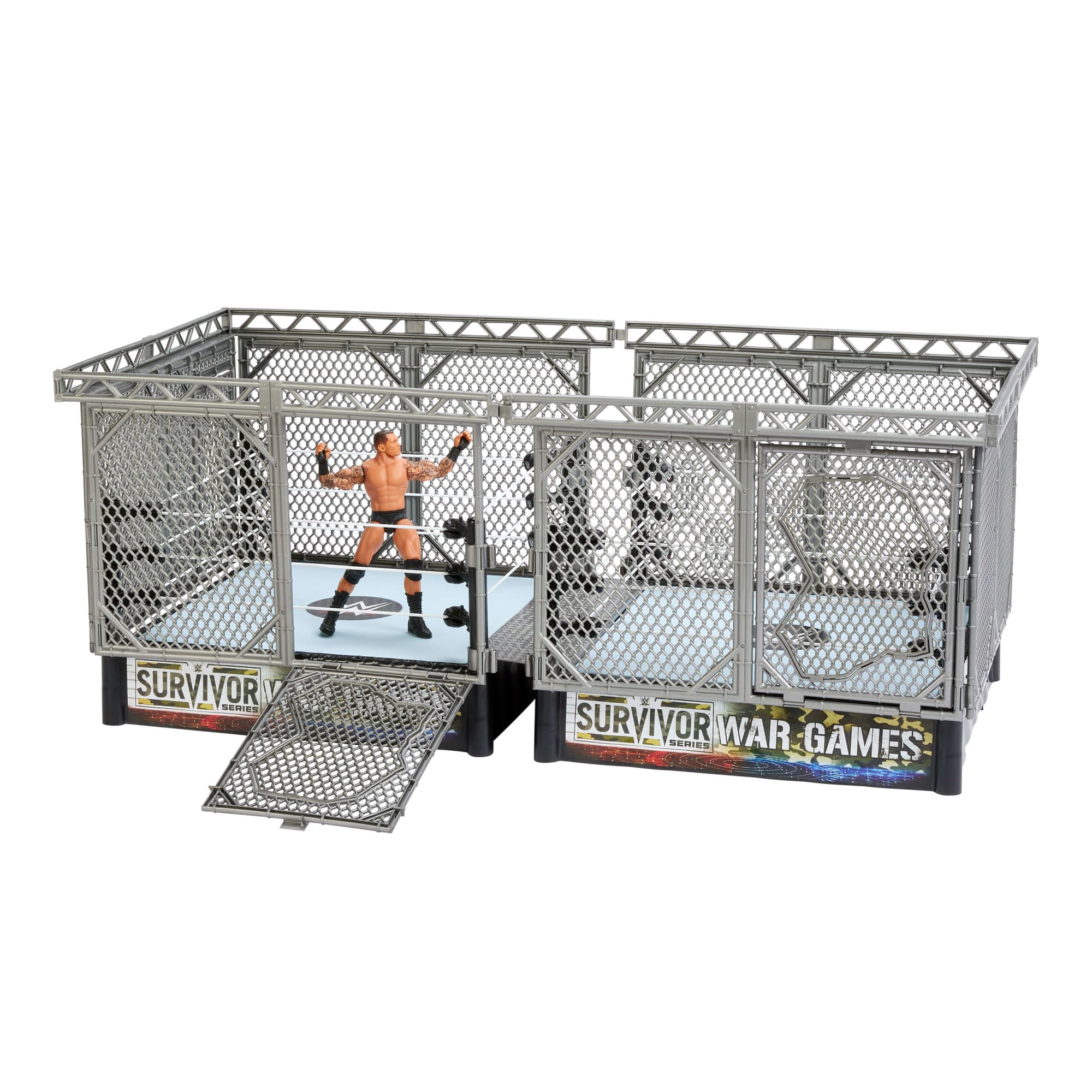 WWE Survivor War Games Playset With Randy Orton Action Figure, 2 Rings, Cage & 5 Accessories