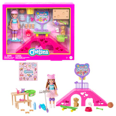 Barbie®-Coffret Chelsea, Coffret Skate-Park Avec Poupée et Accessoires