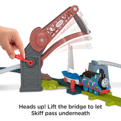 Thomas & Friends Bridge Lift Thomas & Skiff Toy Train Set With Motorized Engine & Boat