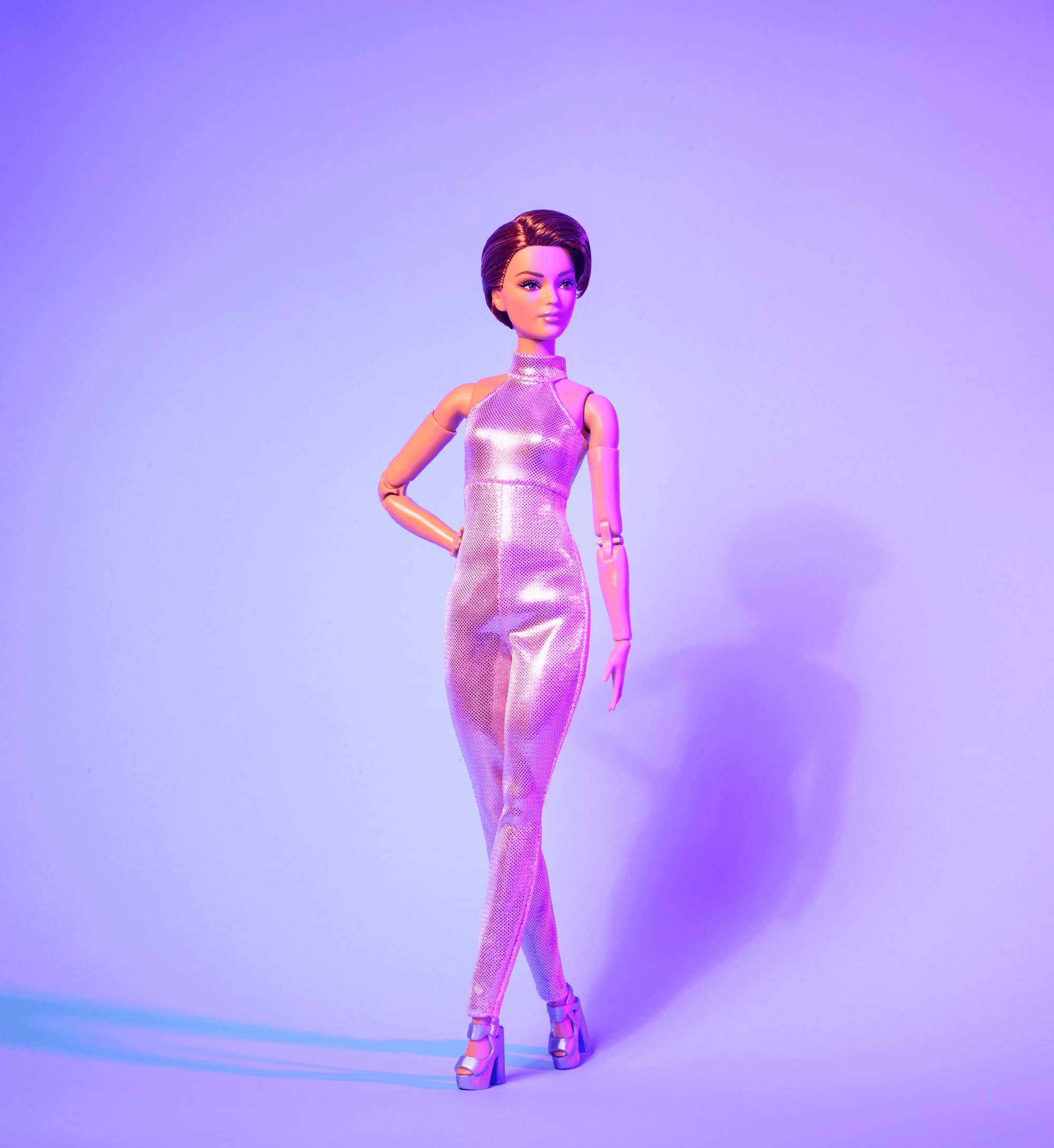Barbie Looks No. 22 Collectible Doll With Pixie Cut And Sequined Y2K Jumpsuit